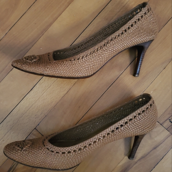 Ralph Lauren Collection Camila Woven 3" Pump, 10B - Picture 3 of 11